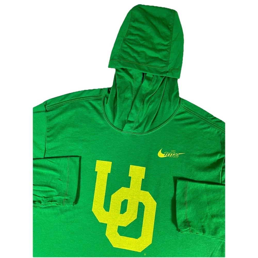 Nike UO University Of Oregon Ducks Green Lightweight Hoodie Sweatshirt Size Lg‎